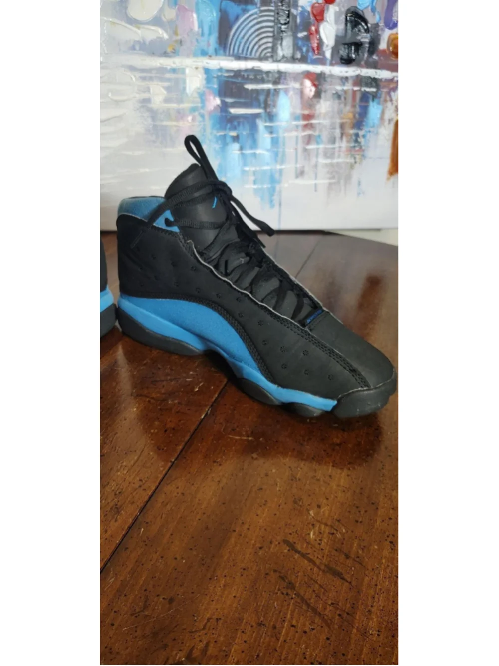 Air Jordan 13 Retro Shoes Mens Size 11 Black Blue Basketball Sneakers 414571-030